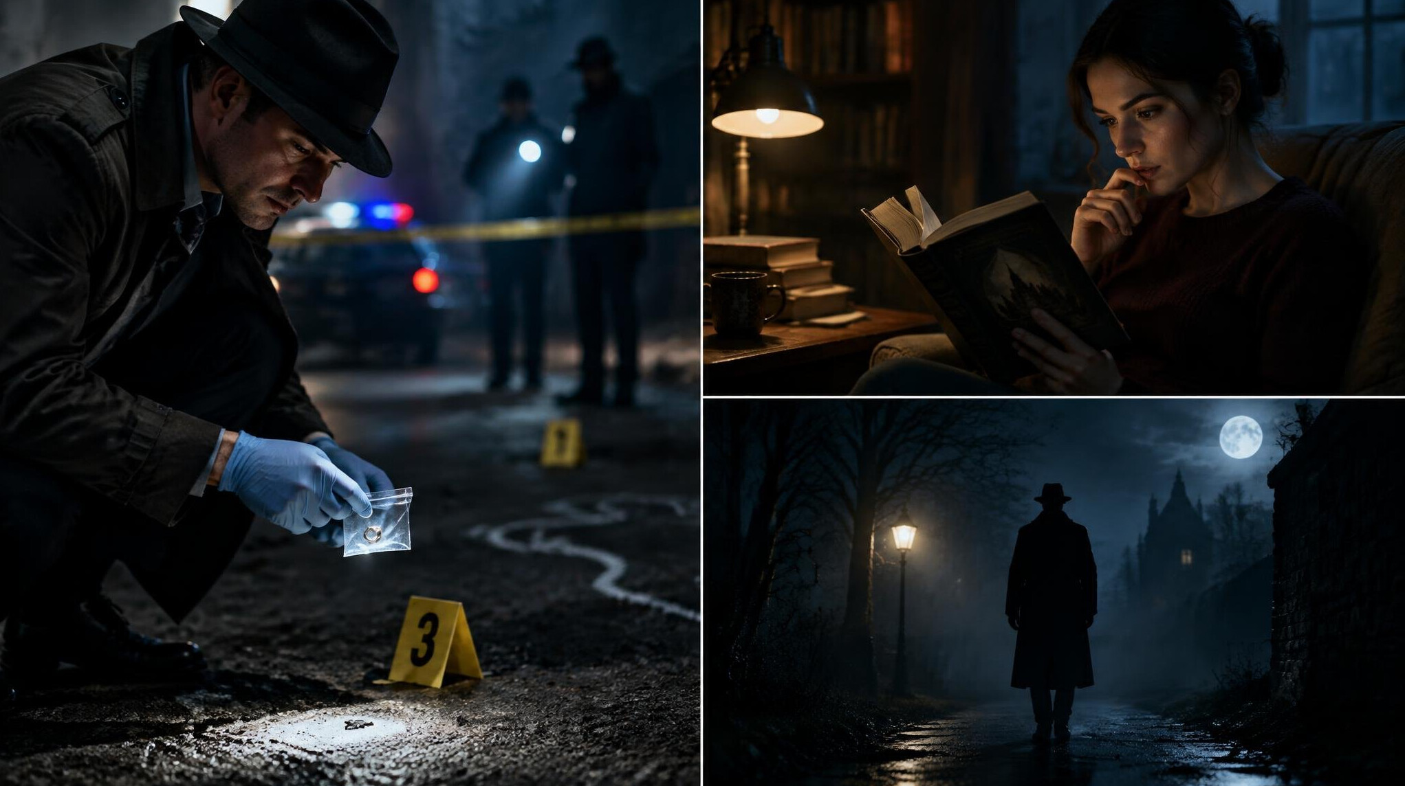 detective investigating clues