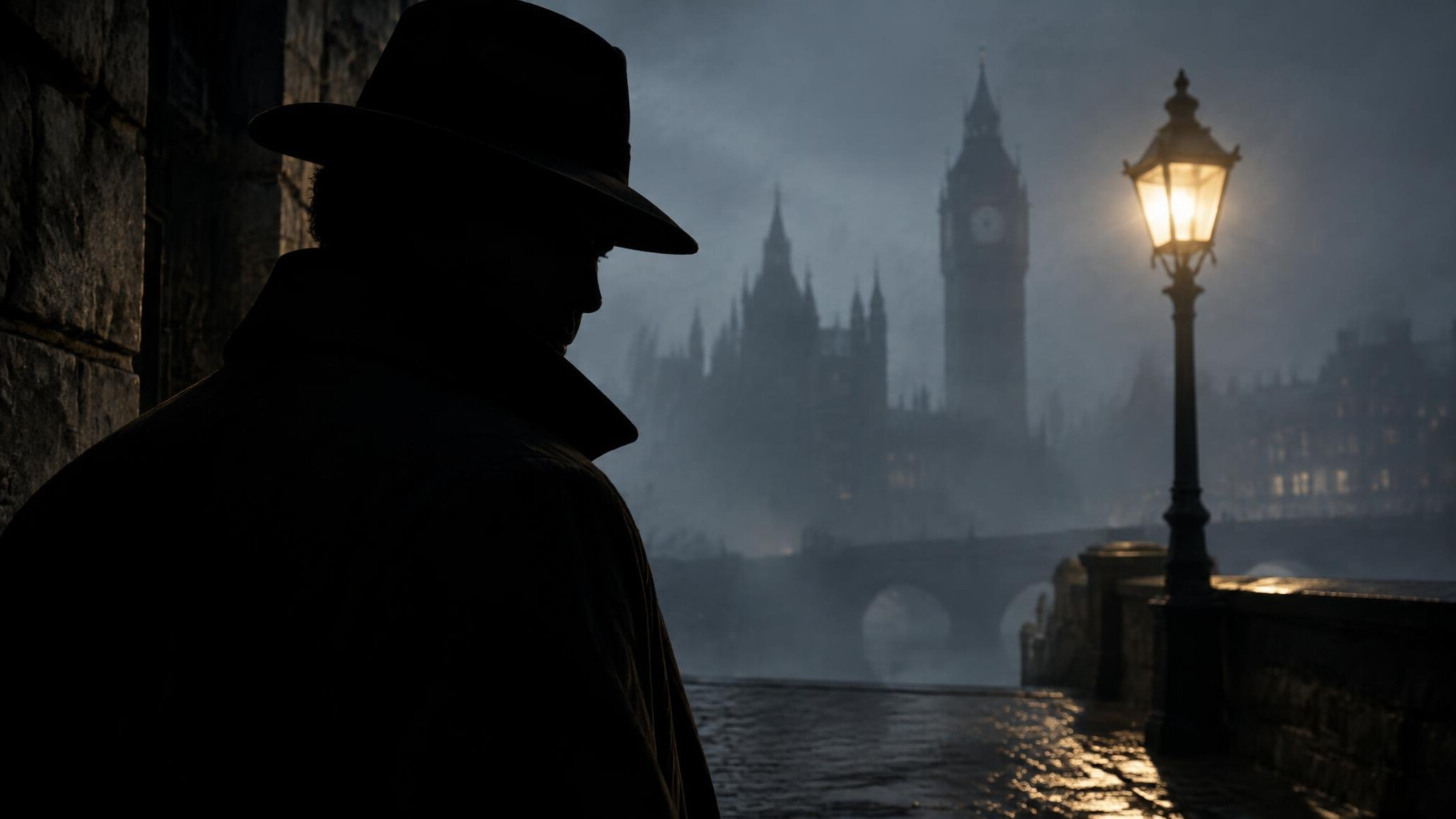 mysterious person in shadow