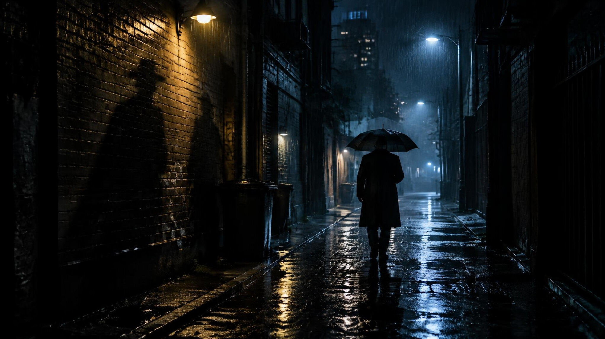 rainy night street